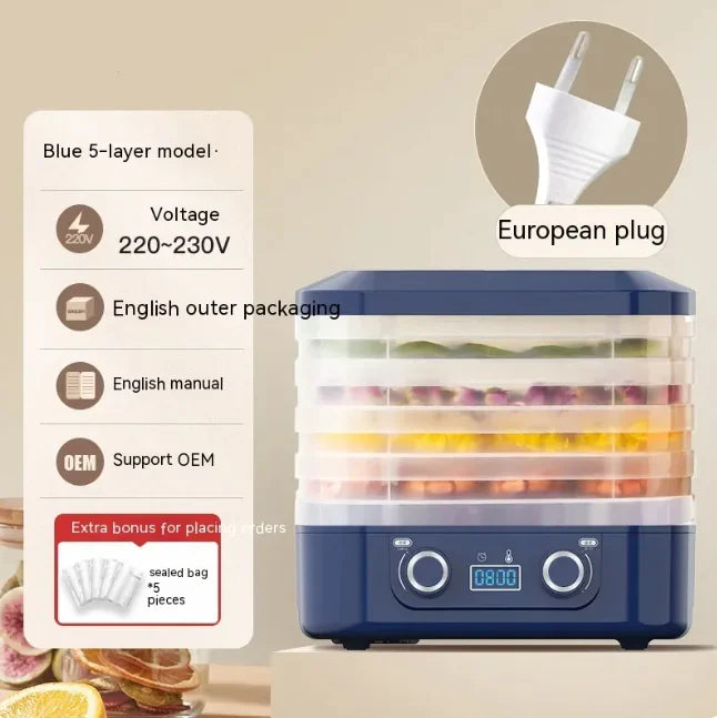 Household Food Dehydrator | Preserve Fruits, Vegetables & Snacks Effortlessly